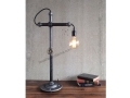 Grey Dekoratif Tekli Desk Lamp