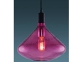 Pink Glass Conical Pendant