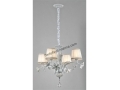 4 Arm Flower Detailed Lampshade Chandelier