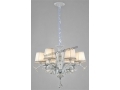 6 Arm Flower Detailed Lampshade Chandelier