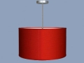 Red Dupioni Lamp Shade Lamp