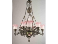 6 Black Pink Gas Lamp Ceramic Chandelier