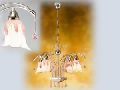 4lü Pink Crystall Chandelier