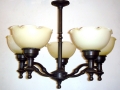 Five Check Glass Classic Chandelier
