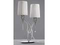 Enassi White Dual Lamp Shade Table Lamp