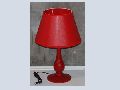 Bright red color Wood Table Lamp