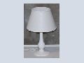 Bright White Color Wooden Table Lamp