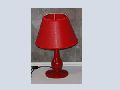 Red Wooden Table Lamp