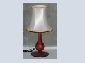  Mahogany Colored Wooden Table Lamp