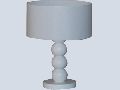 Matte White Color Wooden Table Lamp