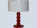 Red Wooden Table Lamp