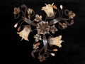 Wrought Iron Ceiling Fixture 3-Grape