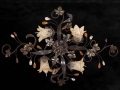 4 Grape Wrought Iron Ceiling Fixture