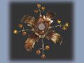 Sandy Wrought Iron Ceiling Fixture
