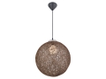 Asmine Patterned Cocoon Brown Round Pendant