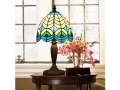 Blue Bead Stained Glass Table Lamp