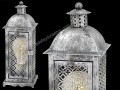 Silver Grey Classic Embroidered Desk Lamp