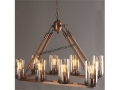 Copper Chandelier with 8 strips