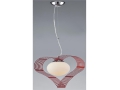 Single Red Heart Cage Modern Suspension