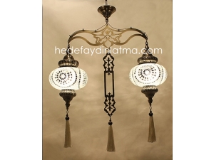 2'li Aged Mosaik Pendant
