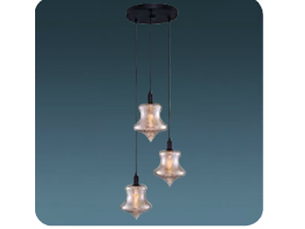 3x Decorative Glass Pendant
