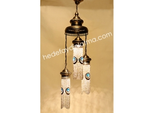 3'lu Blue Stone Pendant