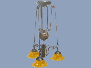 Chandelier with 3-Sheer Elevator