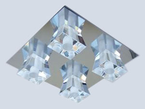 4\'lü Kristal Tavan Armatür