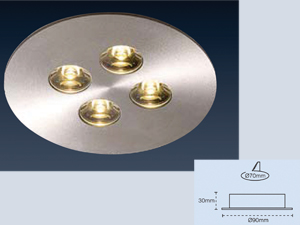 4`lü Power Led Sıva Altı Gömme