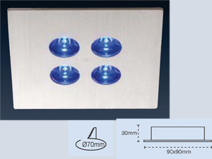 4`lü Power Led Sıva Altı Gömme