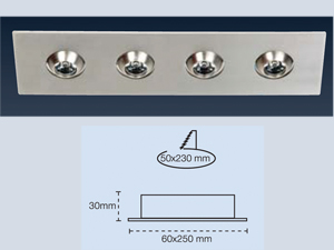 4`lü Power Led Sıva Altı Gömme