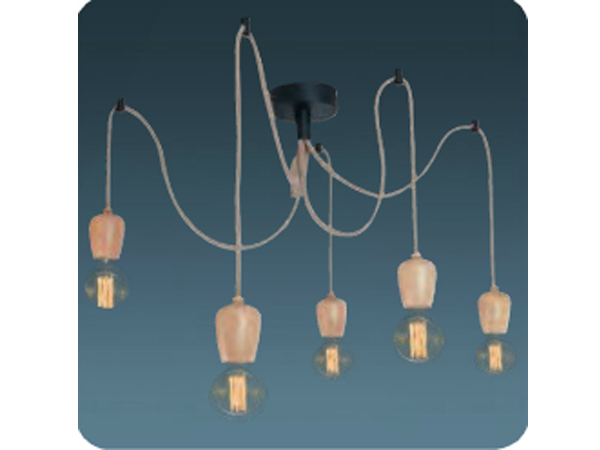 5x  Decorative Wood Chandelier