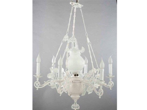 6\'lı Klasik Gaz Lambası Seramik Avize