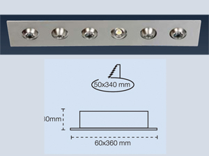 6`lı Power Led Sıva Altı Gömme