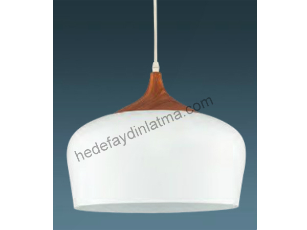 White Dished Pendant