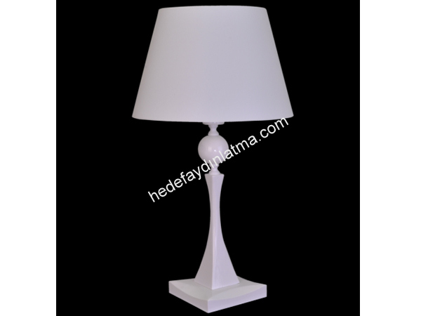 White Classic Glass Fixture Desk Lamp