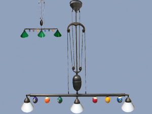 Billiards Asansörlü Chandelier