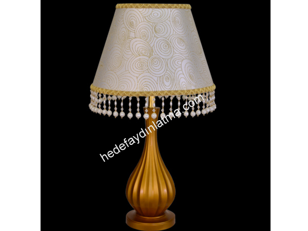 Boncuklu Yellow Desk Lamp