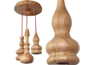 Coluc 3'lu Wooden Pendant