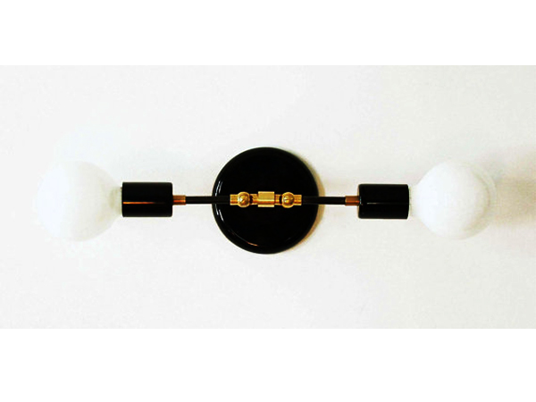 Double Wall Brass Sconce Lamp