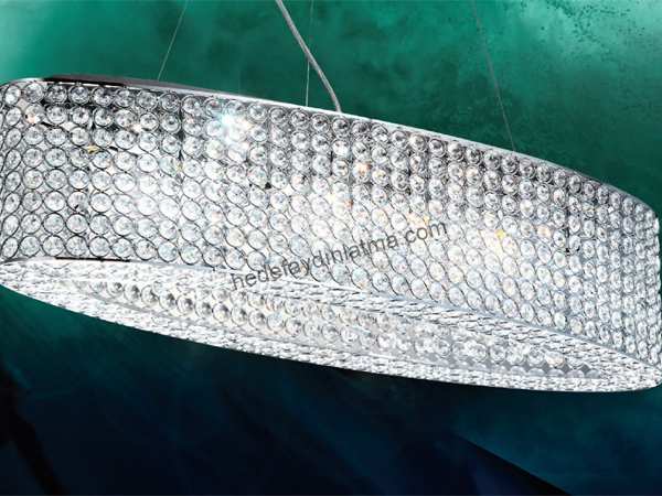 Emılıa Kristal Oval Pendant
