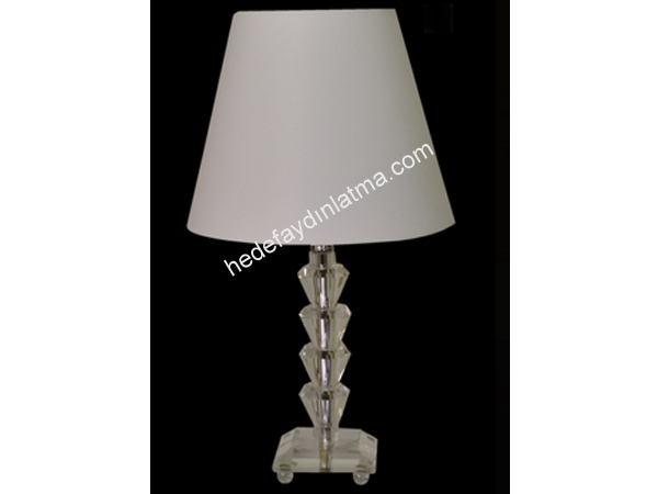 Gümüş Ayaklı White Fixture Desk Lamp