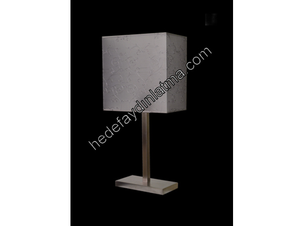 Square Grey Fixture Desk Lamp