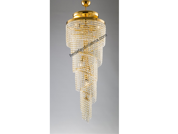 Floor Coated Crystal Chandelier