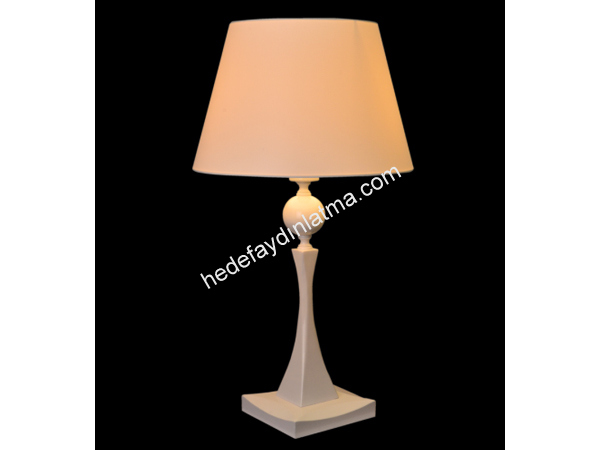Cream Classic Glass Fixture Desk Lamp
