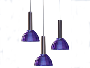 Kros 3\'lü Lila Silindir Modern Sarkıt