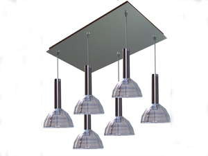 Kros 6\'lı Şeffaf Modern Sarkıt