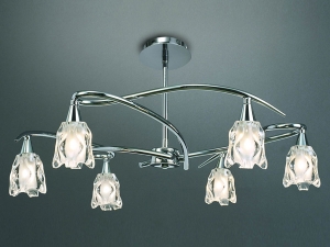 Lema Six Chrome Ceiling Light