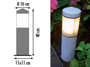 Lepo Rthno Granit Yer Tipi Aydınlatma 40 cm