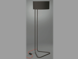 Lizi Siyah Modern Abajur Lambader